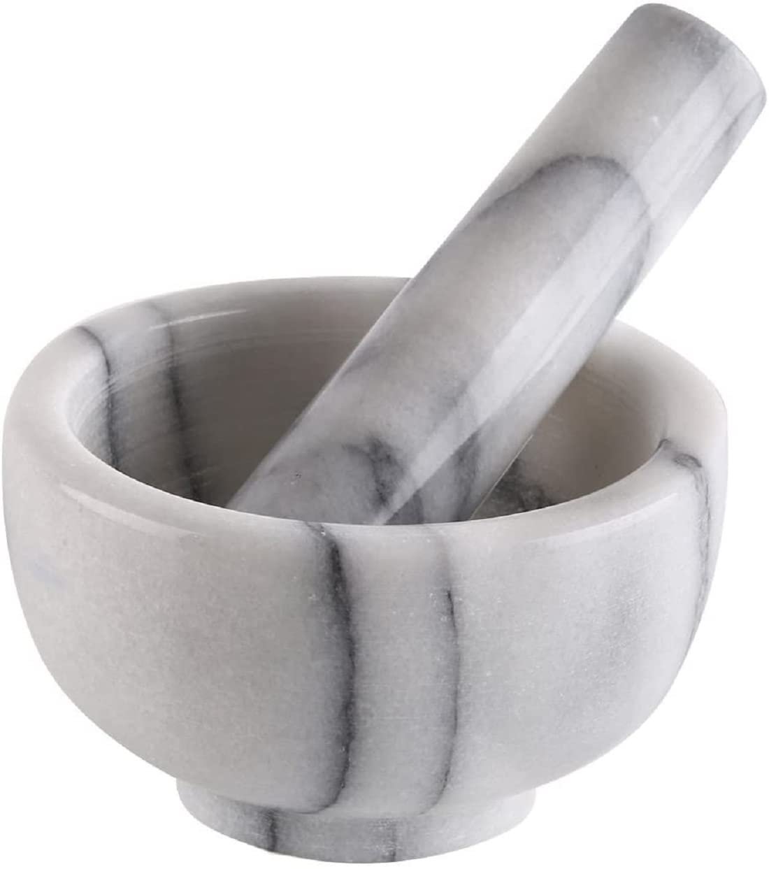 GreenCo white marble mortar and pestle